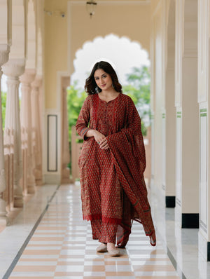 Heavy Cotton Handblock Suit Set