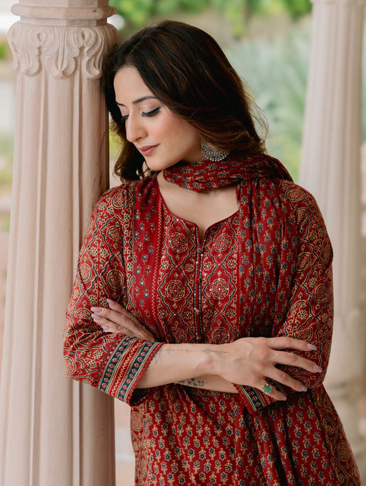 Heavy Cotton Handblock Suit Set