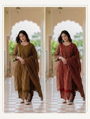 Heavy Cotton Handblock Suit Set