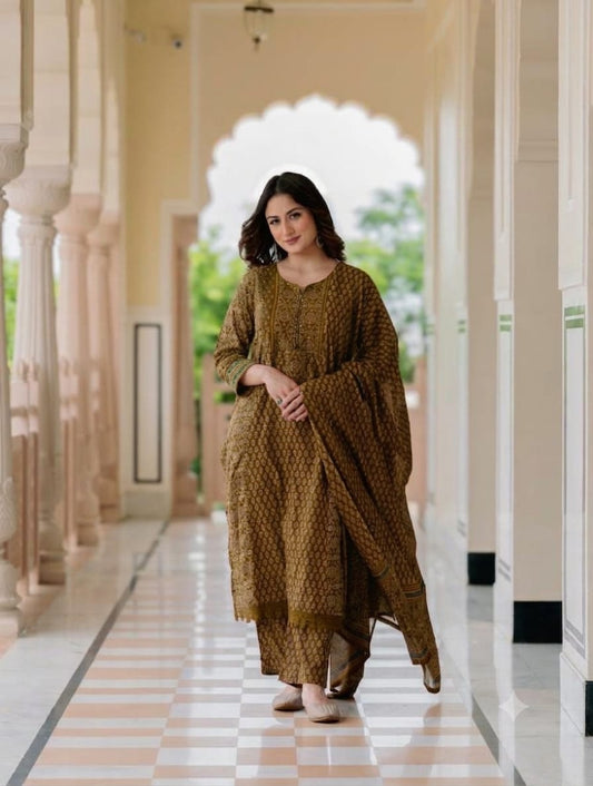 Heavy Cotton Handblock Suit Set