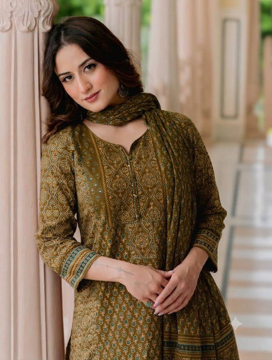 Heavy Cotton Handblock Suit Set