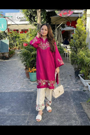 Pure Cotton Embroidered Co-ord Set for Women