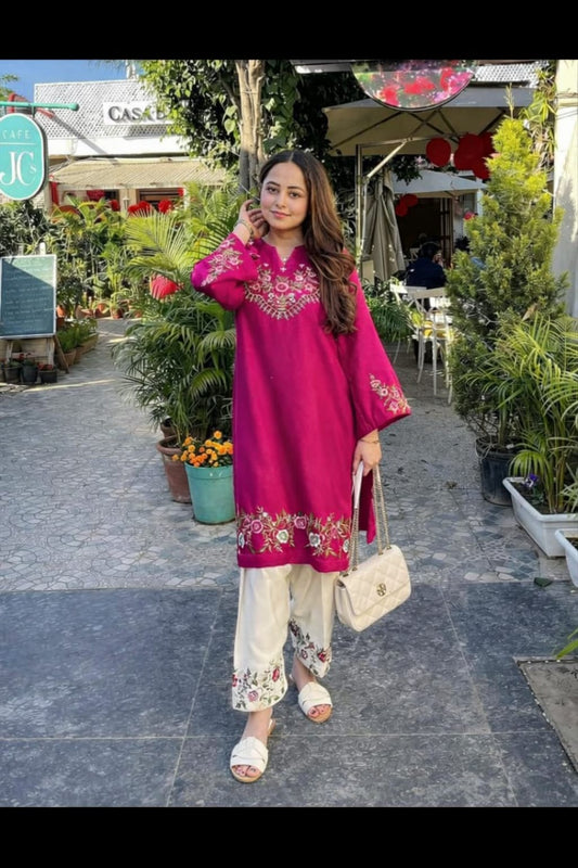 Pure Cotton Embroidered Co-ord Set for Women