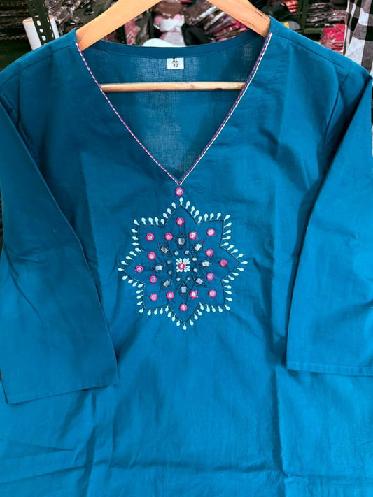 Elegant Olive & Petrol Blue Embroidered Kurta Pant Set with Dupatta