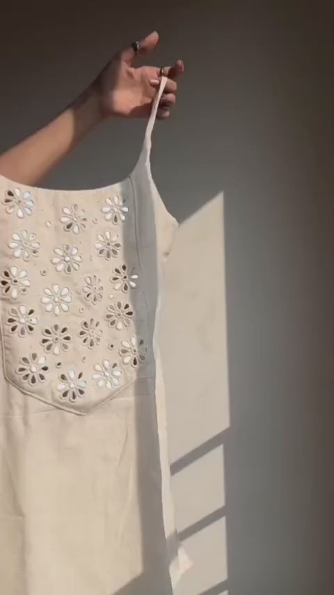 Summer Special Cotton Flex Co-Ord Set with Heavy Mirror Embroidery