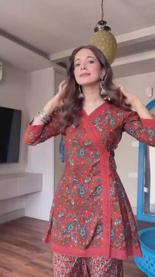 Elegant Cotton Kurti & Palazzo Set